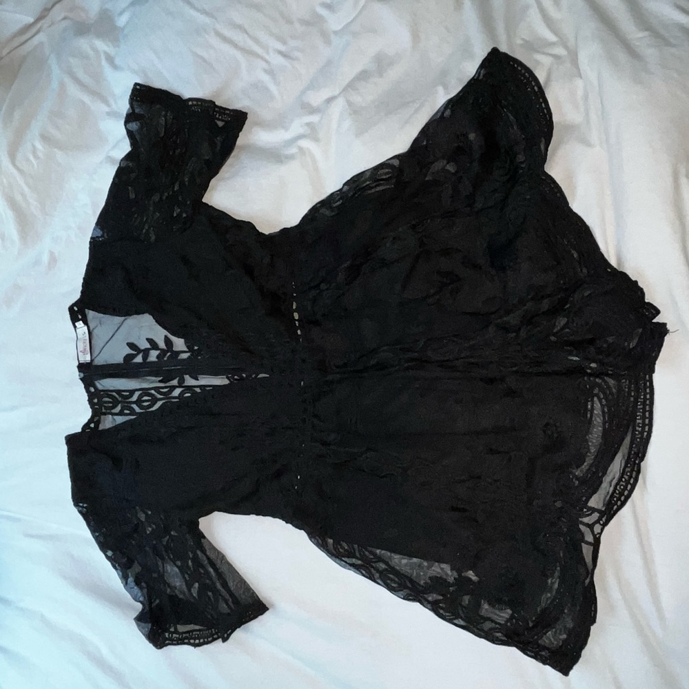 Black lace romper